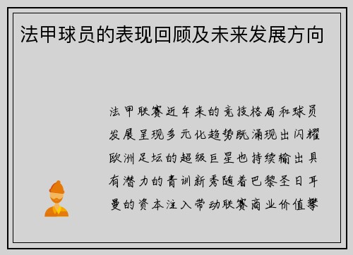 法甲球员的表现回顾及未来发展方向
